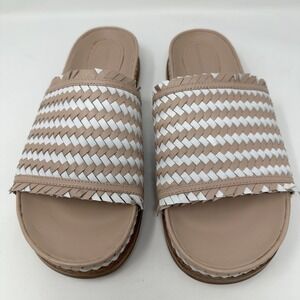 Sigerson Morrison Shoes Womens Size 9 Woven Slide Sandals‎ Leather Flats Fringe